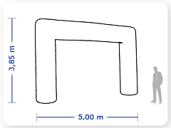 LINHA PRO - infl�vel modelo   P�RTICO - PRO.POR.C.1000