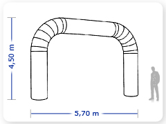 LINHA PRO - infl�vel modelo   P�RTICO - PRO.POR.D.1000