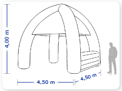 LINHA PRO - infl�vel modelo  TENDA - PRO.TEN.D.1000