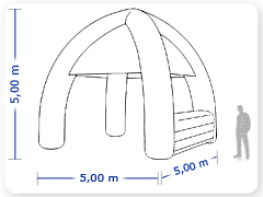 LINHA PRO - infl�vel modelo  TENDA - PRO.TEN.D.1001