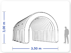 LINHA PRO - infl�vel modelo  TUNEL - PRO.TUN.A.1000