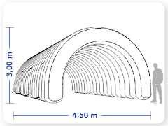 LINHA PRO - infl�vel modelo  TUNEL - PRO.TUN.A.1002