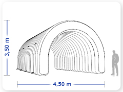 LINHA PRO - infl�vel modelo  TUNEL - PRO.TUN.A.1003