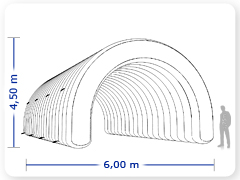 LINHA PRO - infl�vel modelo  TUNEL - PRO.TUN.A.1005