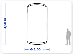 LINHA PRO - infl�vel modelo TOTENS - PRO.TOT.A.1000