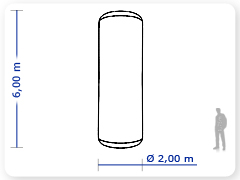 LINHA PRO - infl�vel modelo TOTENS - PRO.TOT.A.1001