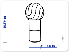 LINHA PRO - infl�vel modelo   TOTEM BALL - PRO.TOB.A.1003