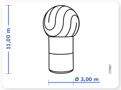 LINHA PRO - infl�vel modelo   TOTEM BALL - PRO.TOB.A.1007