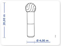 LINHA PRO - infl�vel modelo   TOTEM BALL - PRO.TOB.A.1011