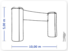 LINHA PRO - infl�vel modelo TOTENS - PRO.POR.E.1000