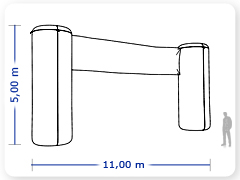 LINHA PRO - infl�vel modelo TOTENS - PRO.POR.E.1001