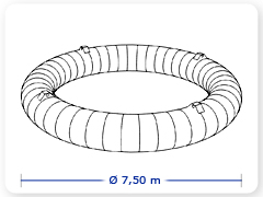 LINHA PRO - infl�vel modelo TETO - PRO.TOR.A.1003