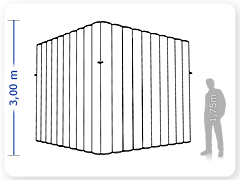 LINHA PRO - infl�vel modelo  CUBO - PRO.CUB.A.1000