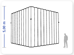 LINHA PRO - infl�vel modelo  CUBO - PRO.CUB.A.1001