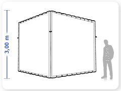 LINHA PRO - infl�vel modelo  CUBO - PRO.CUB.B.1000