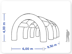 LINHA PRO - infl�vel modelo  PERGOLADO - PRO.PER.A.1002