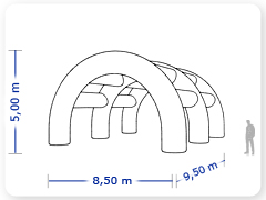 LINHA PRO - infl�vel modelo  PERGOLADO - PRO.PER.A.1003