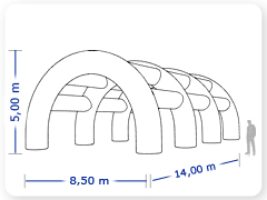 LINHA PRO - infl�vel modelo  PERGOLADO - PRO.PER.A.1005