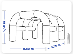 LINHA PRO - infl�vel modelo  PERGOLADO - PRO.PER.D.1003