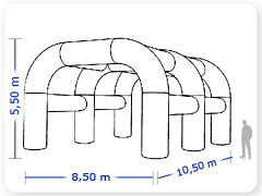 LINHA PRO - infl�vel modelo  PERGOLADO - PRO.PER.D.1004