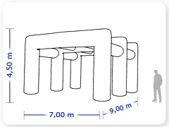 LINHA PRO - infl�vel modelo  PERGOLADO - PRO.PER.C.1003