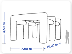 LINHA PRO - infl�vel modelo  PERGOLADO - PRO.PER.C.1004