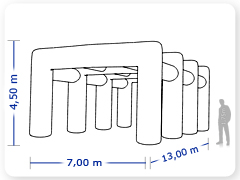 LINHA PRO - infl�vel modelo  PERGOLADO - PRO.PER.C.1005