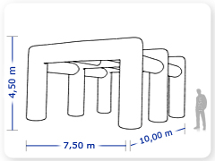 LINHA PRO - infl�vel modelo  PERGOLADO - PRO.PER.C.1007