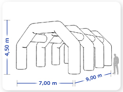 LINHA PRO - infl�vel modelo  PERGOLADO - PRO.PER.B.1003
