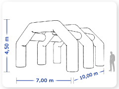 LINHA PRO - infl�vel modelo  PERGOLADO - PRO.PER.B.1004