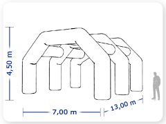 LINHA PRO - infl�vel modelo  PERGOLADO - PRO.PER.B.1005