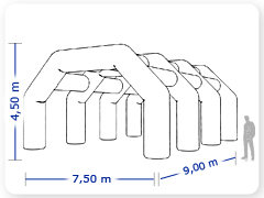 LINHA PRO - infl�vel modelo  PERGOLADO - PRO.PER.B.1006