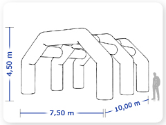 LINHA PRO - infl�vel modelo  PERGOLADO - PRO.PER.B.1007