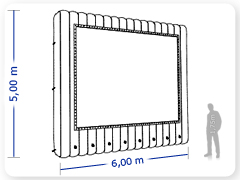 LINHA PRO - infl�vel modelo    CINEMA - PRO.TEL.A.1000