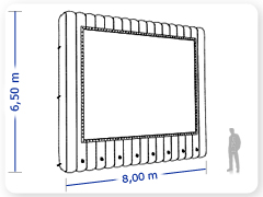 LINHA PRO - infl�vel modelo    CINEMA - PRO.TEL.A.1001