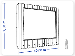 LINHA PRO - infl�vel modelo    CINEMA - PRO.TEL.A.1002