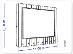 LINHA PRO - infl�vel modelo    CINEMA - PRO.TEL.A.1004