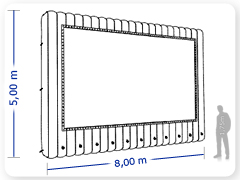 LINHA PRO - infl�vel modelo    CINEMA - PRO.TEL.B.1000