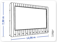 LINHA PRO - infl�vel modelo    CINEMA - PRO.TEL.B.1002