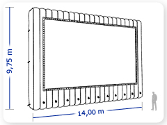 LINHA PRO - infl�vel modelo    CINEMA - PRO.TEL.B.1003
