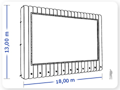 LINHA PRO - infl�vel modelo    CINEMA - PRO.TEL.B.1005