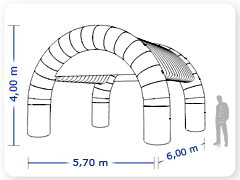 LINHA PRO - infl�vel modelo  TENDA - PRO.TEN.A.1000