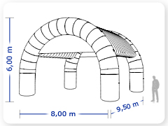 LINHA PRO - infl�vel modelo  TENDA - PRO.TEN.A.1004