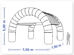 LINHA PRO - infl�vel modelo  TENDA - PRO.TEN.A.1005