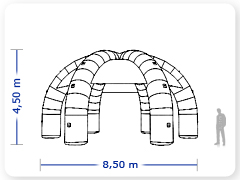 LINHA PRO - infl�vel modelo  TENDA - PRO.TEN.C.1001