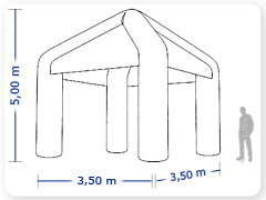 LINHA PRO - infl�vel modelo  TENDA - PRO.TEN.E.1000