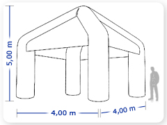 LINHA PRO - infl�vel modelo  TENDA - PRO.TEN.E.1001