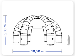 LINHA PRO - infl�vel modelo  TENDA - PRO.TEN.C.1002
