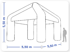 LINHA PRO - infl�vel modelo  TENDA - PRO.TEN.E.1002